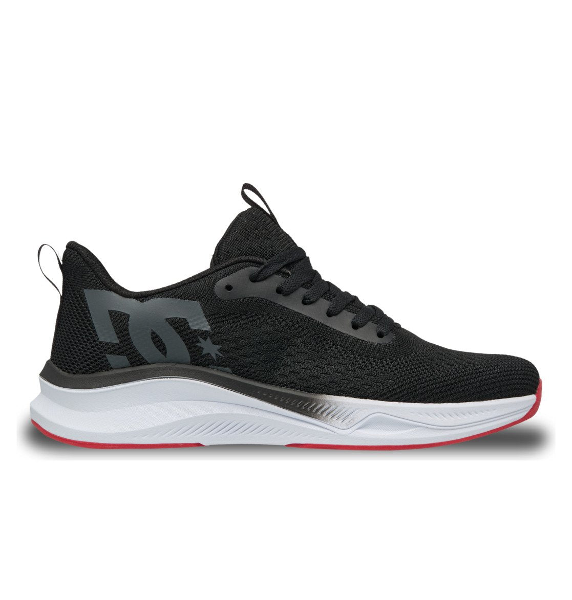 DC SHOES ROADMAX BLACK WHITE RED TRAINERS