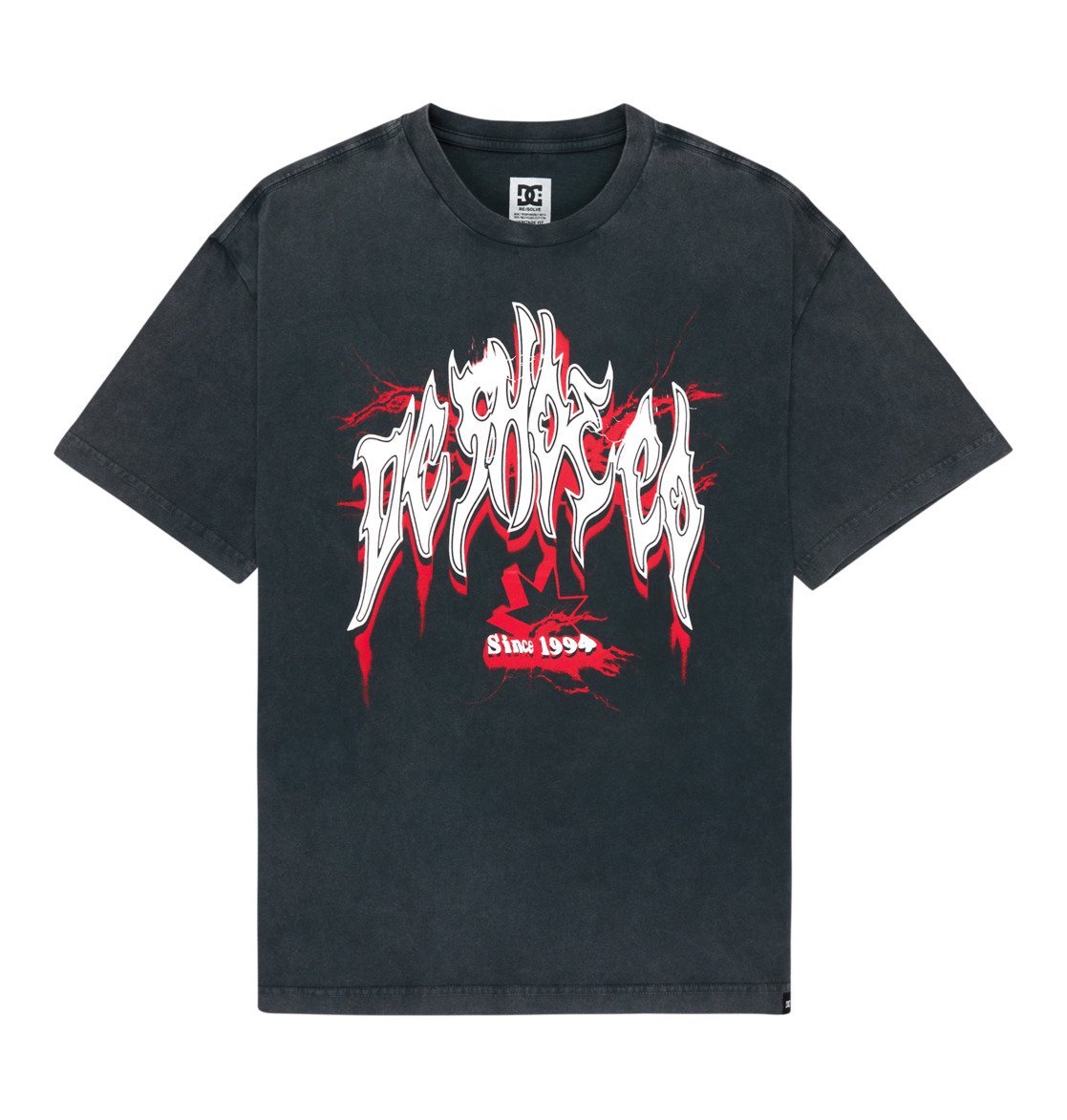 DC SHOES DEATHMACHINE WASHED BLACK T-SHIRT