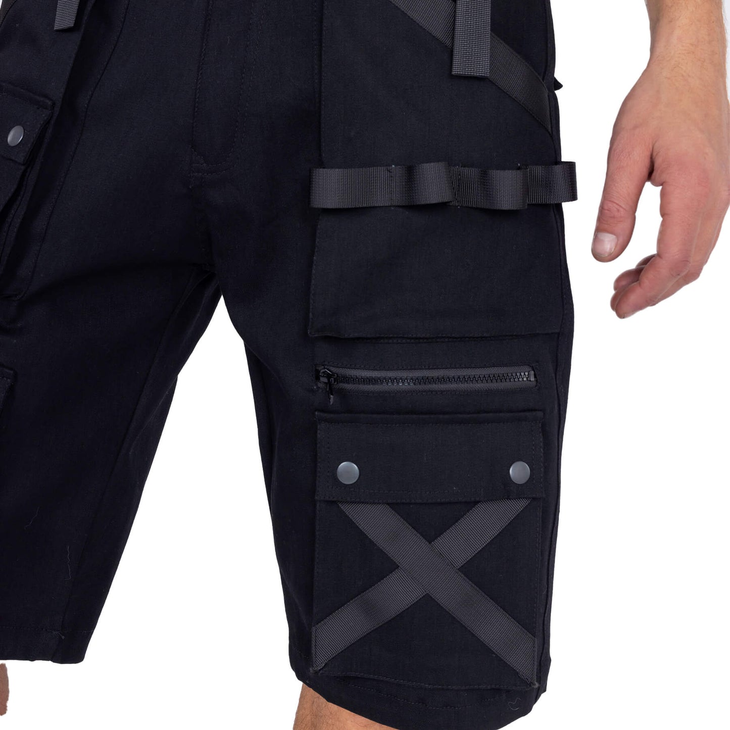 VIXXIN MENS ELLIS SHORTS BLACK