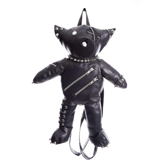 HEARTLESS EVIL BEAR  BAG - BLACK PVC