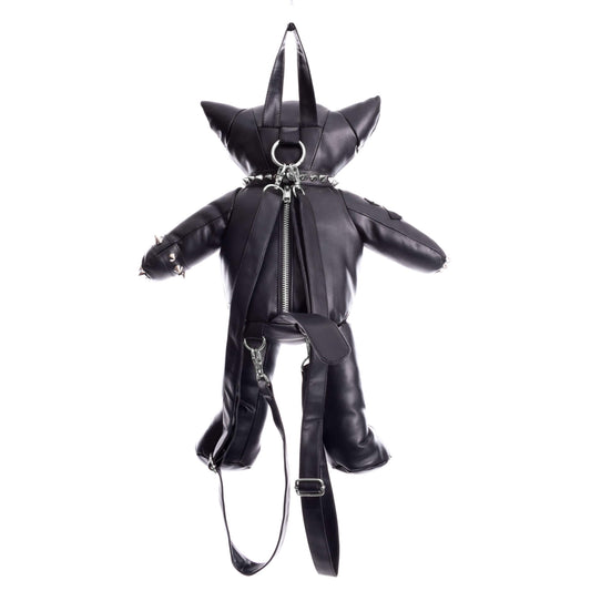 HEARTLESS EVIL BEAR  BAG - BLACK PVC