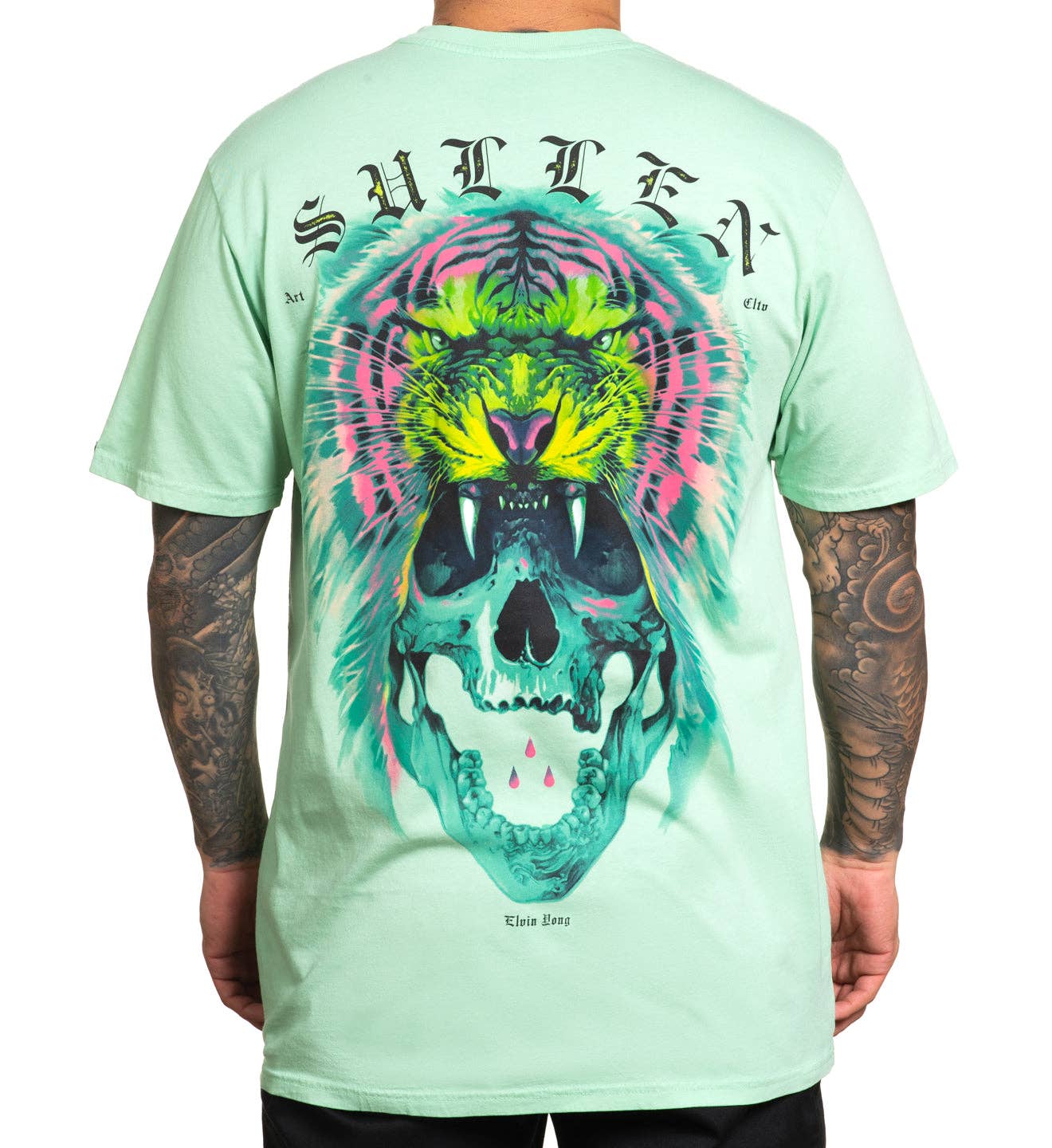 SULLEN CLOTHING NEON RITUALS NEPTUNE GREEN PREMIUM T-SHIRT