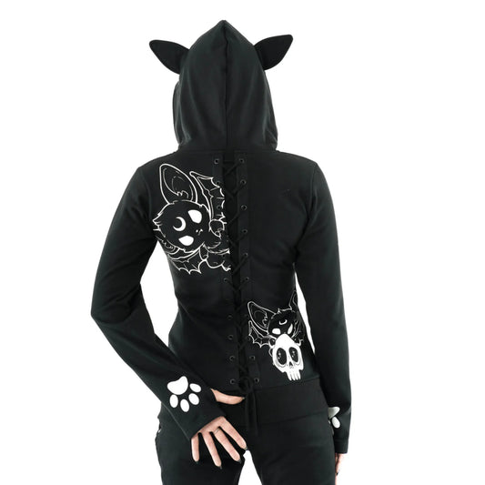 POIZEN HEARTLESS GAME OVER HOOD - BLACK HOODIE