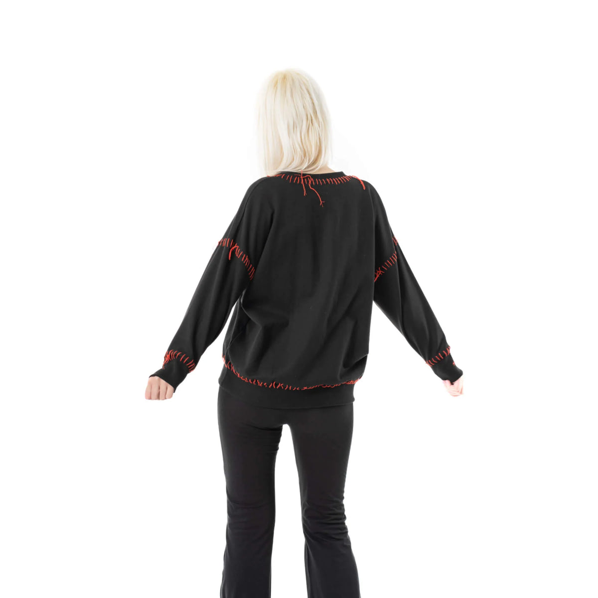 POIZEN HEARTLESS HANALEI JUMPER BLACK RED