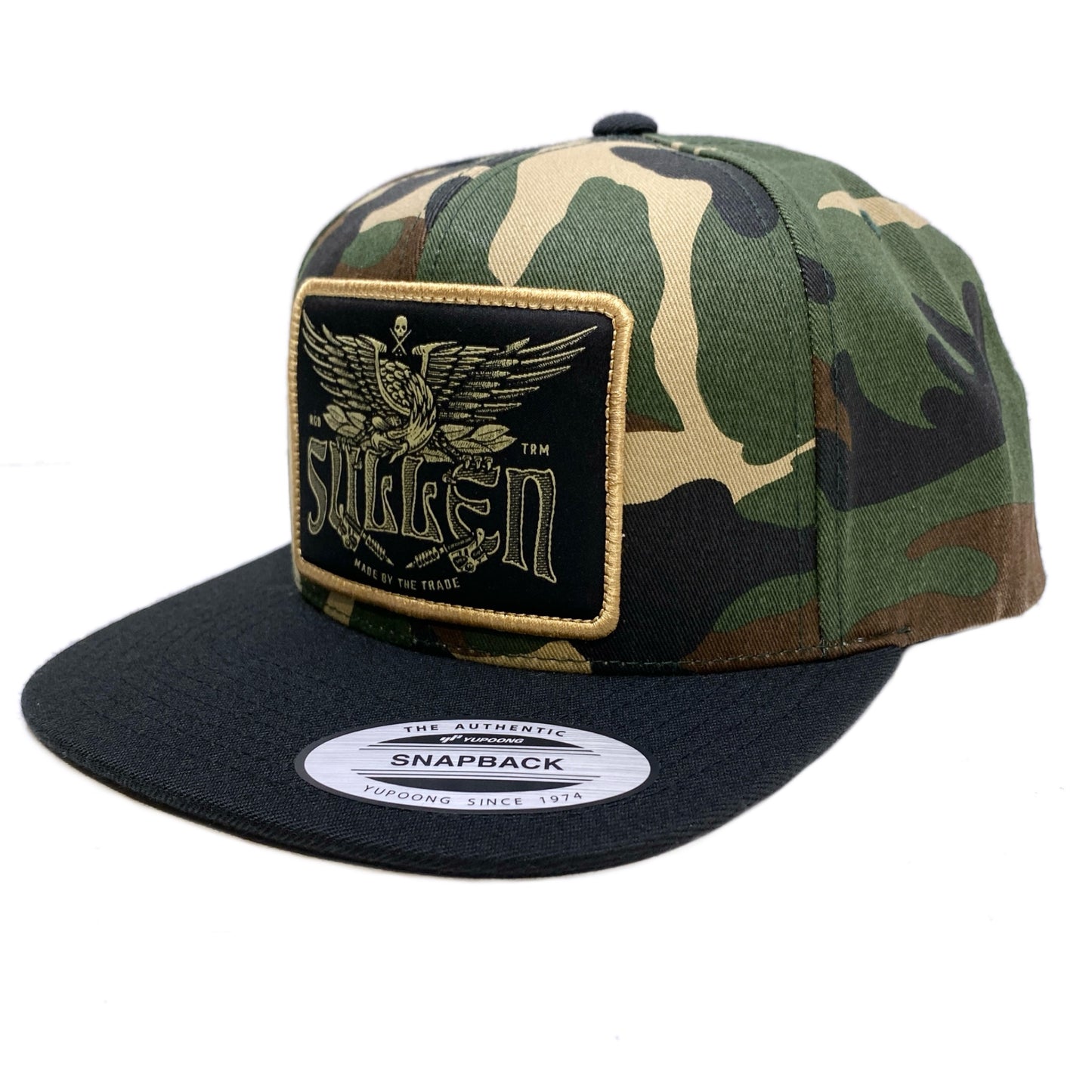 SULLEN CLOTHING EAGLE TRADITION WOODLAND CAMO SNAPBACK CAP HAT