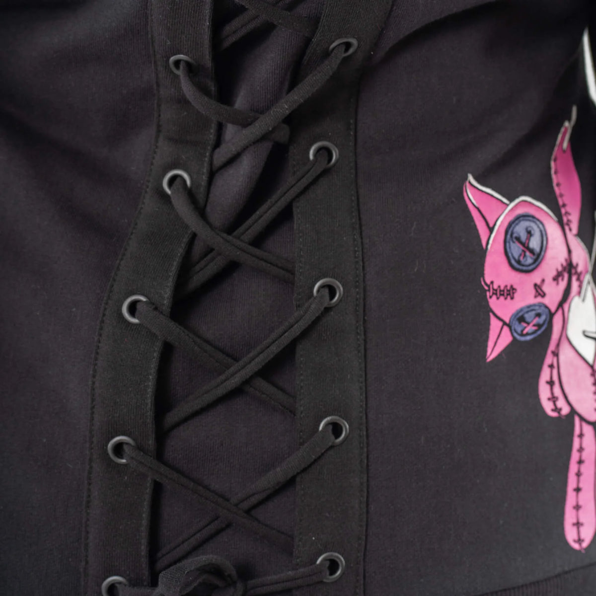 POIZEN CUPCAKE CULT KITTY MAYHEM HOODIE BLACK