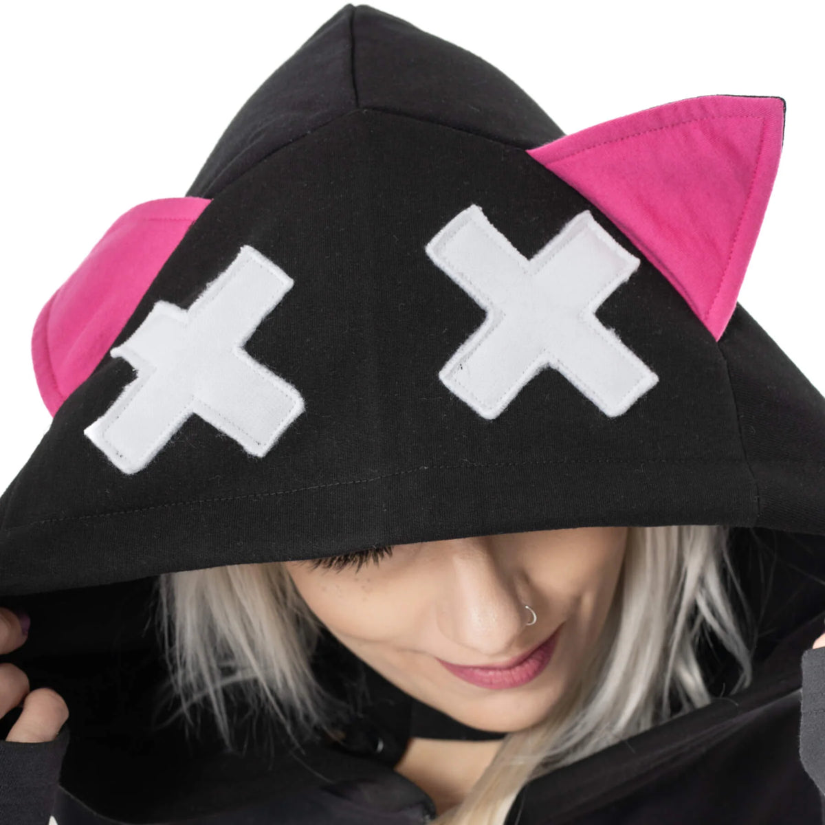 POIZEN CUPCAKE CULT KITTY MAYHEM HOODIE BLACK