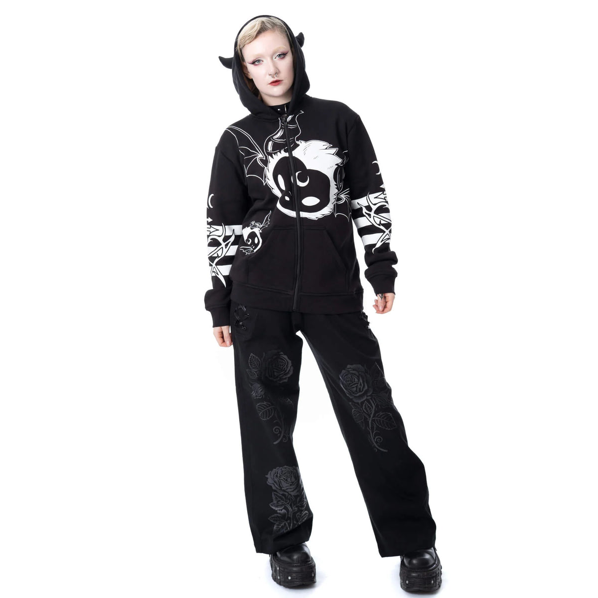 POIZEN HEARTLESS DEMON BLACK HOODIE