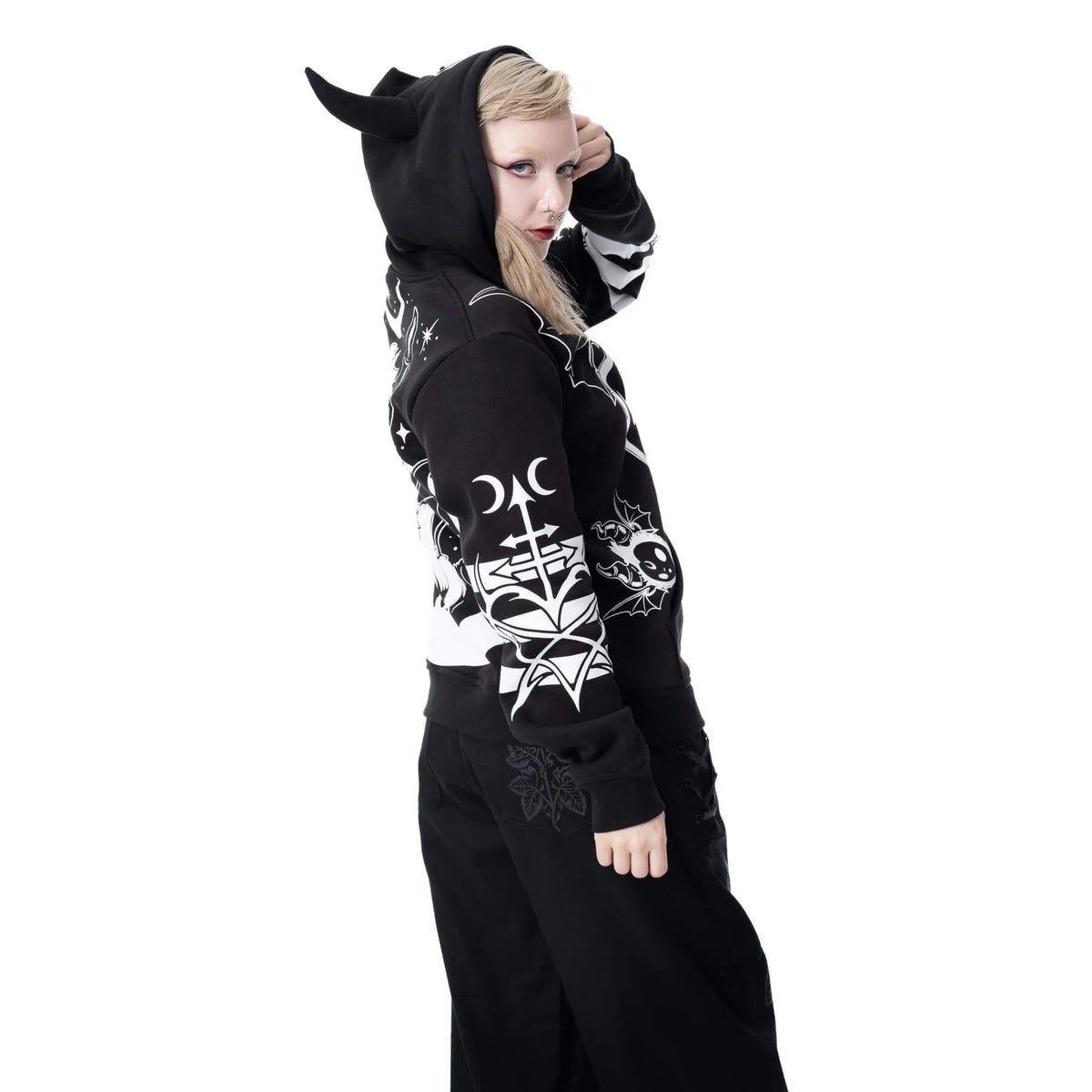 POIZEN HEARTLESS DEMON BLACK HOODIE