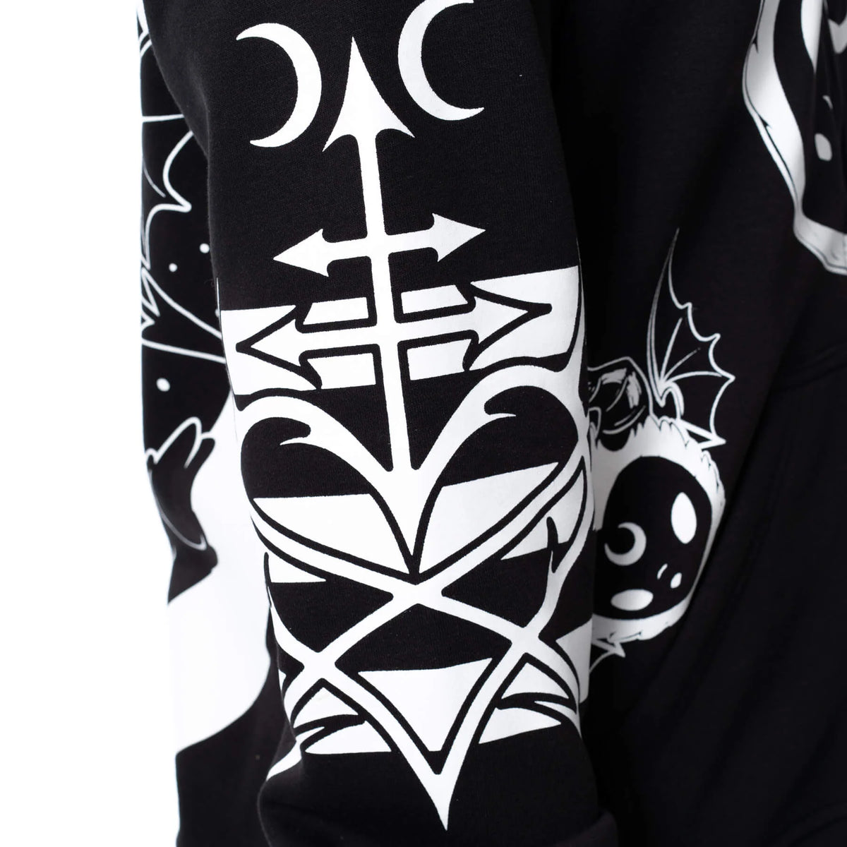 POIZEN HEARTLESS DEMON BLACK HOODIE