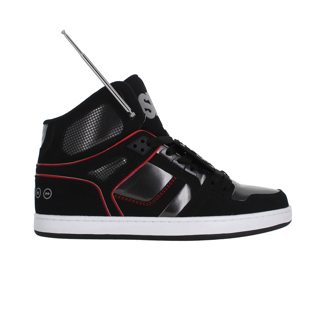 OSIRIS SHOES NYC 83 CLK BLACK RED BOOMBOX TRAINERS