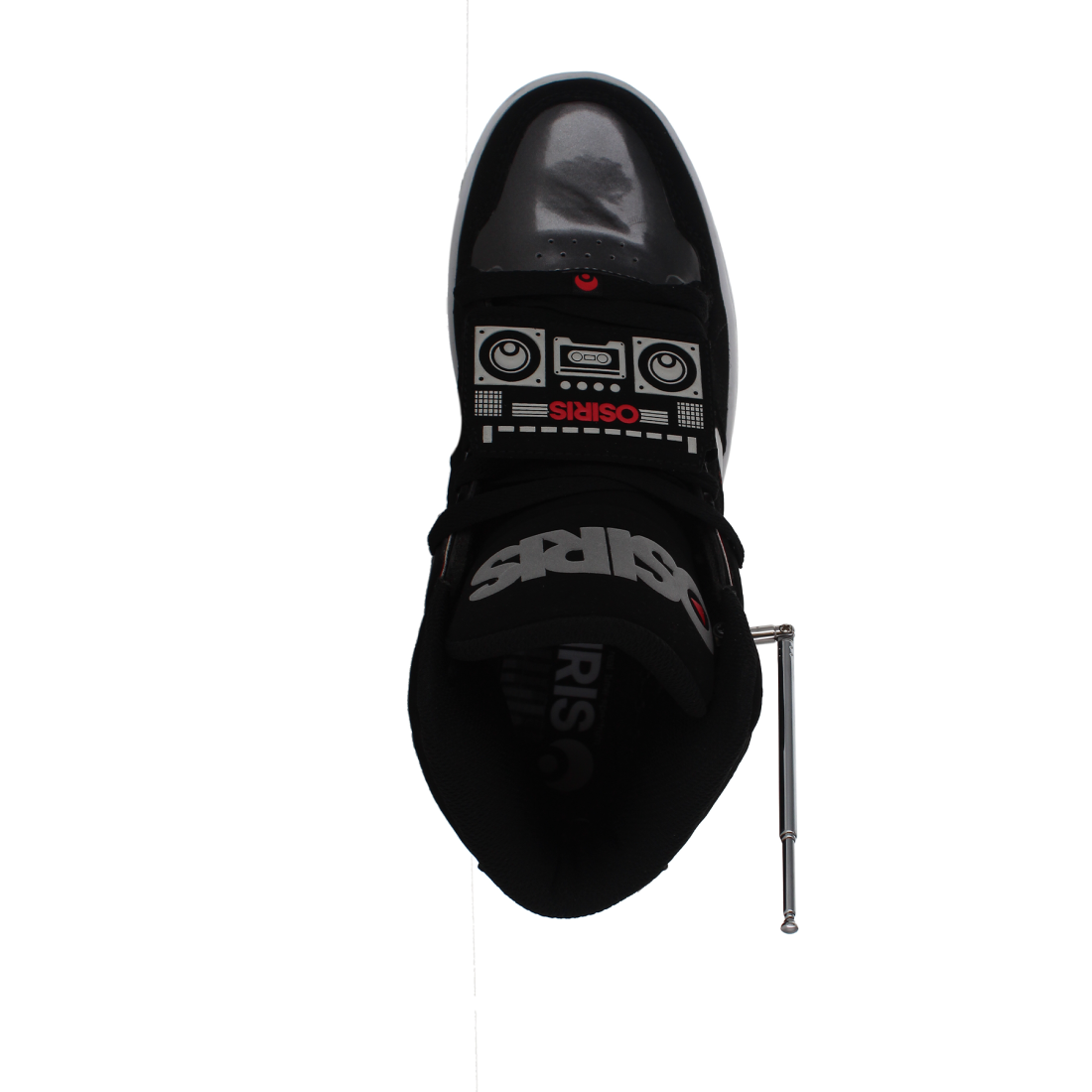 OSIRIS SHOES NYC 83 CLK BLACK RED BOOMBOX TRAINERS