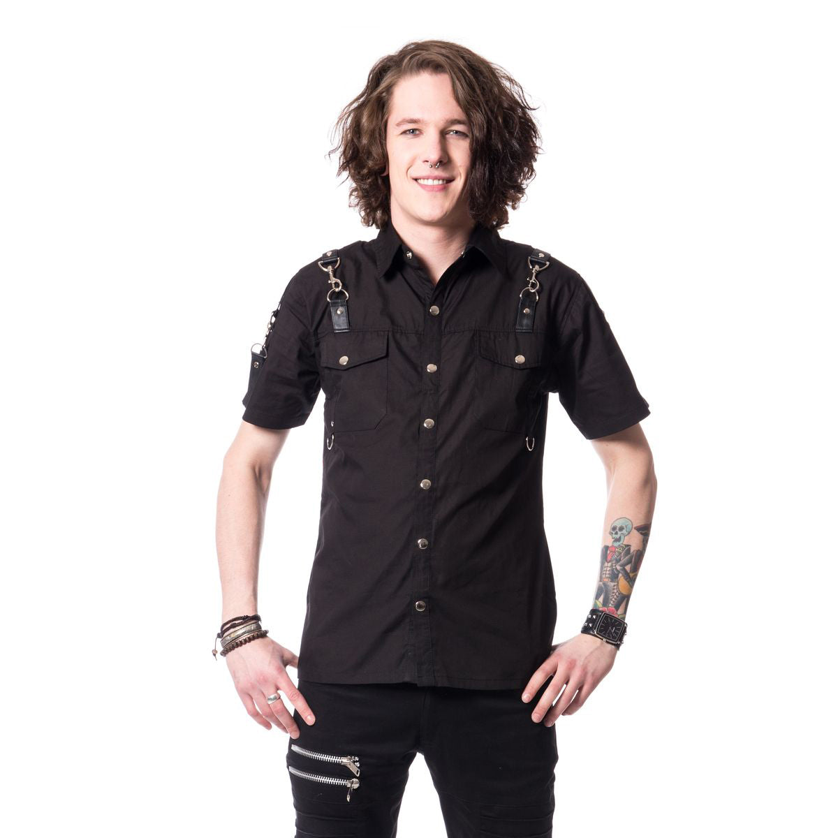 VIXXIN POIZEN INDUSTRIES RE SHIRT BLACK MENS