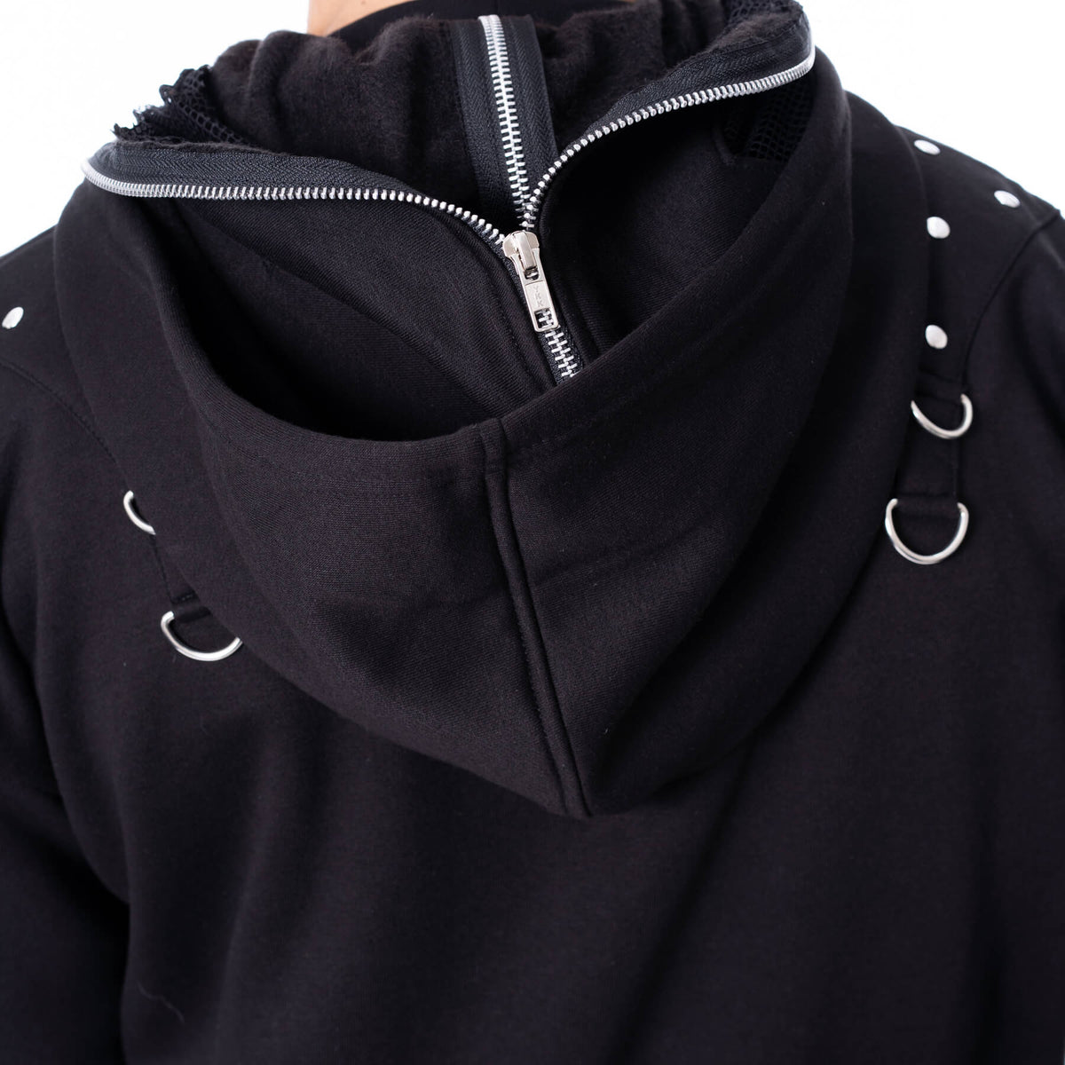 CHEMICAL RUIN BLACK HOODED TOP MEN