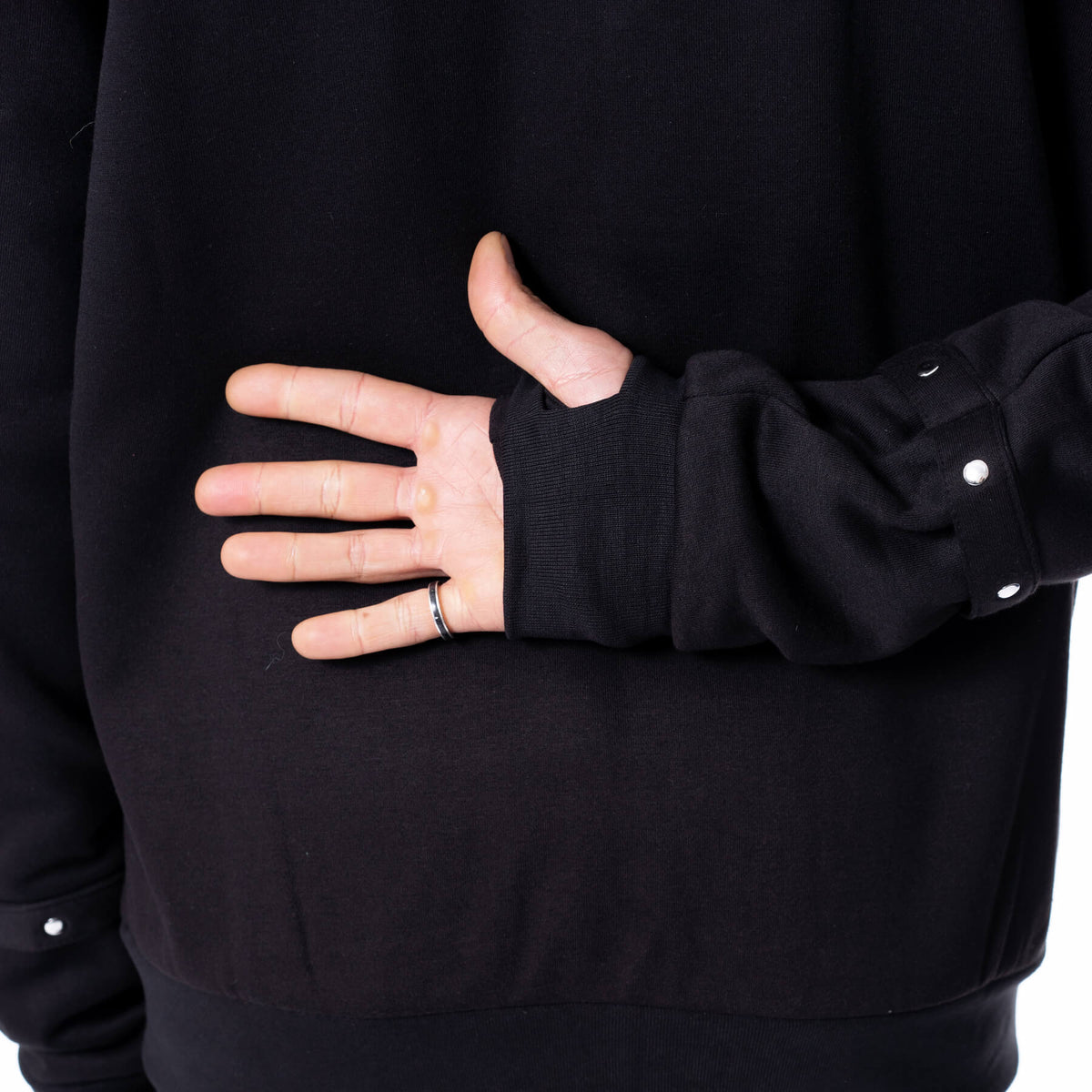 CHEMICAL RUIN BLACK HOODED TOP MEN