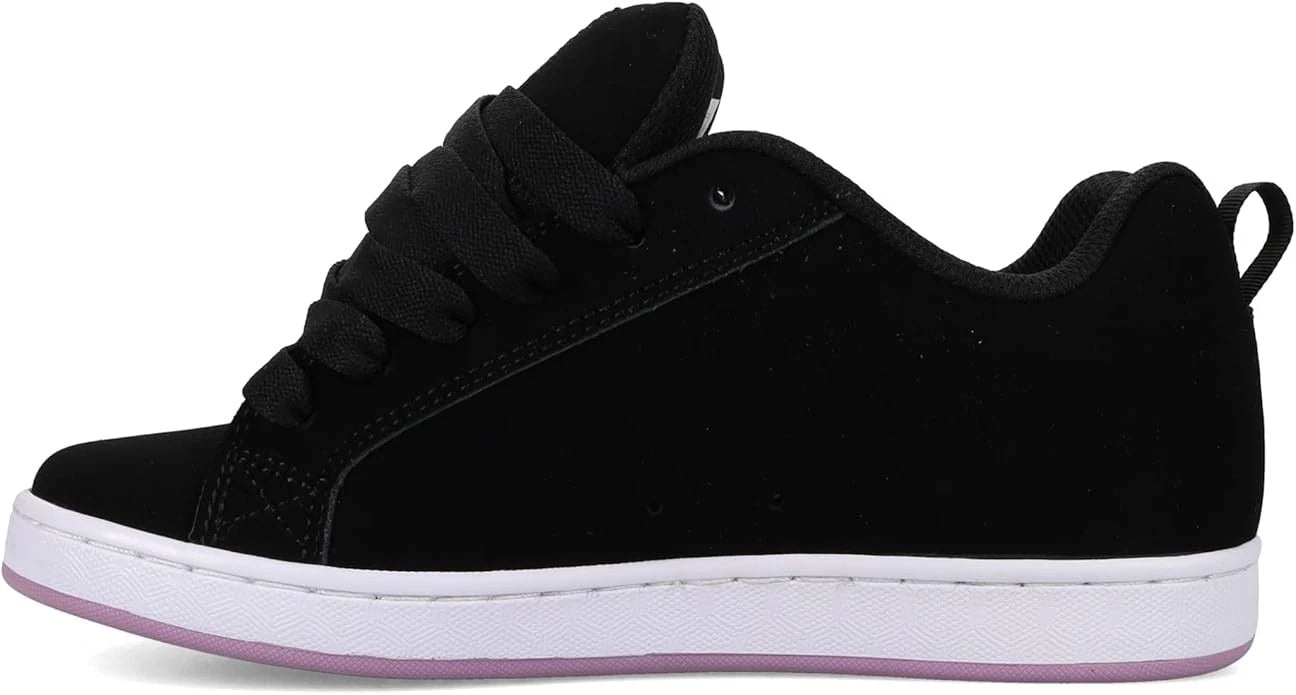 DC SHOES COURT GRAFFIK BLACK LAVENDER GUM WOMEN'S TRAINERS