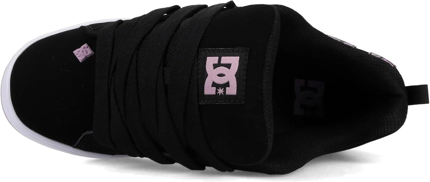 DC SHOES COURT GRAFFIK BLACK LAVENDER GUM WOMEN'S TRAINERS
