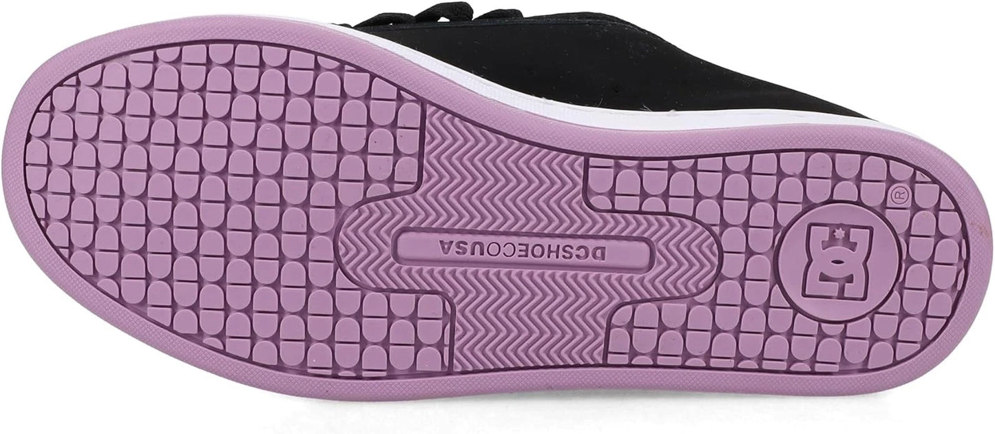 DC SHOES COURT GRAFFIK BLACK LAVENDER GUM WOMEN'S TRAINERS