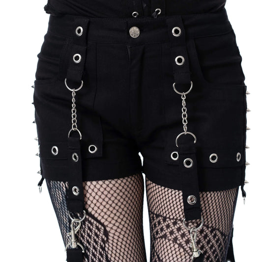 POIZEN HEARTLESS LADIES SABLE SHORTS - BLACK