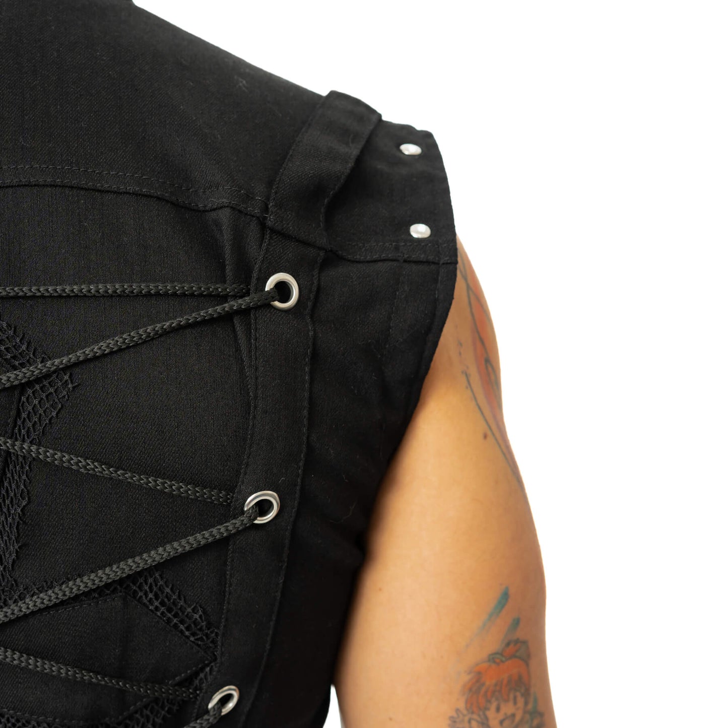 VIXXIN POIZEN INDUSTRIES SANCTIFIED SINS VEST SHIRT  BLACK MENS