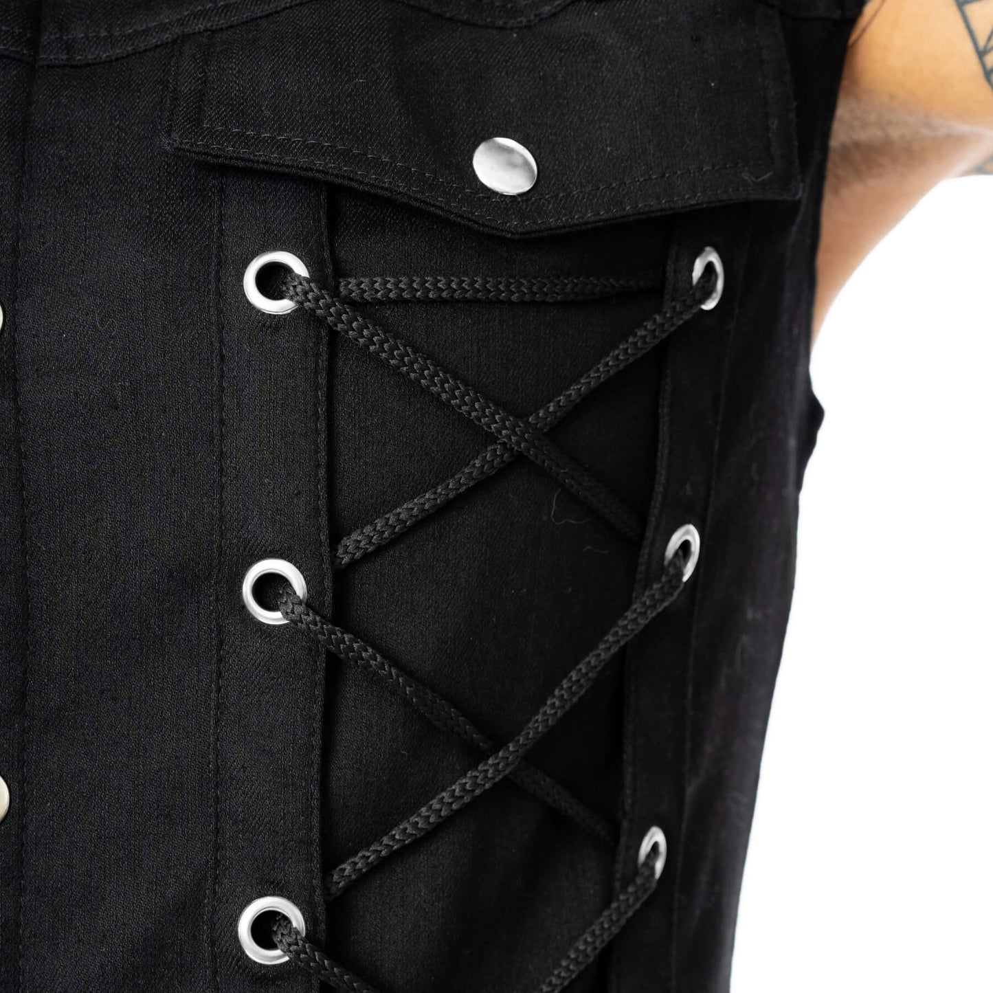 VIXXIN POIZEN INDUSTRIES SANCTIFIED SINS VEST SHIRT  BLACK MENS