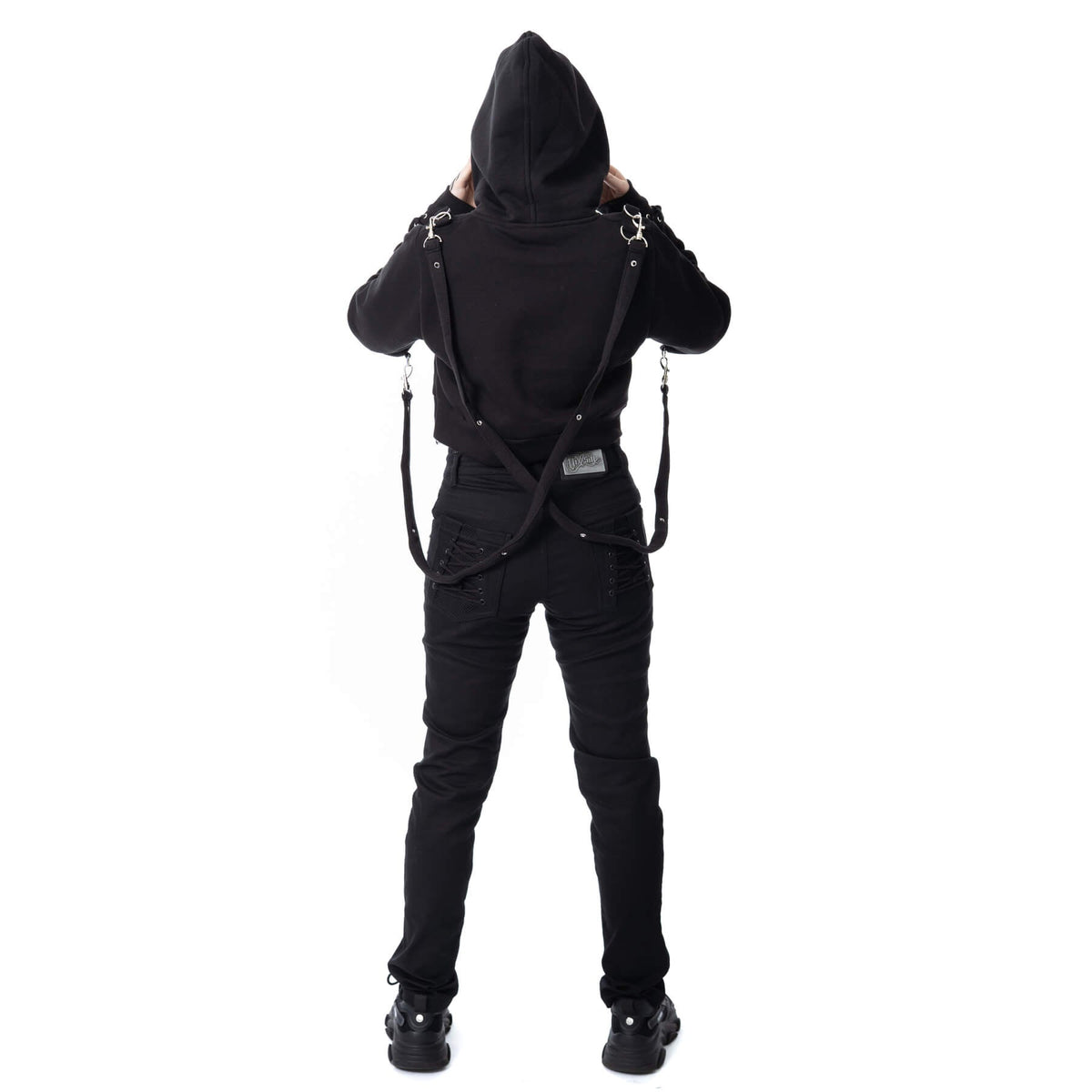 POIZEN HEARTLESS SCORN CROPPED HOOD BLACK