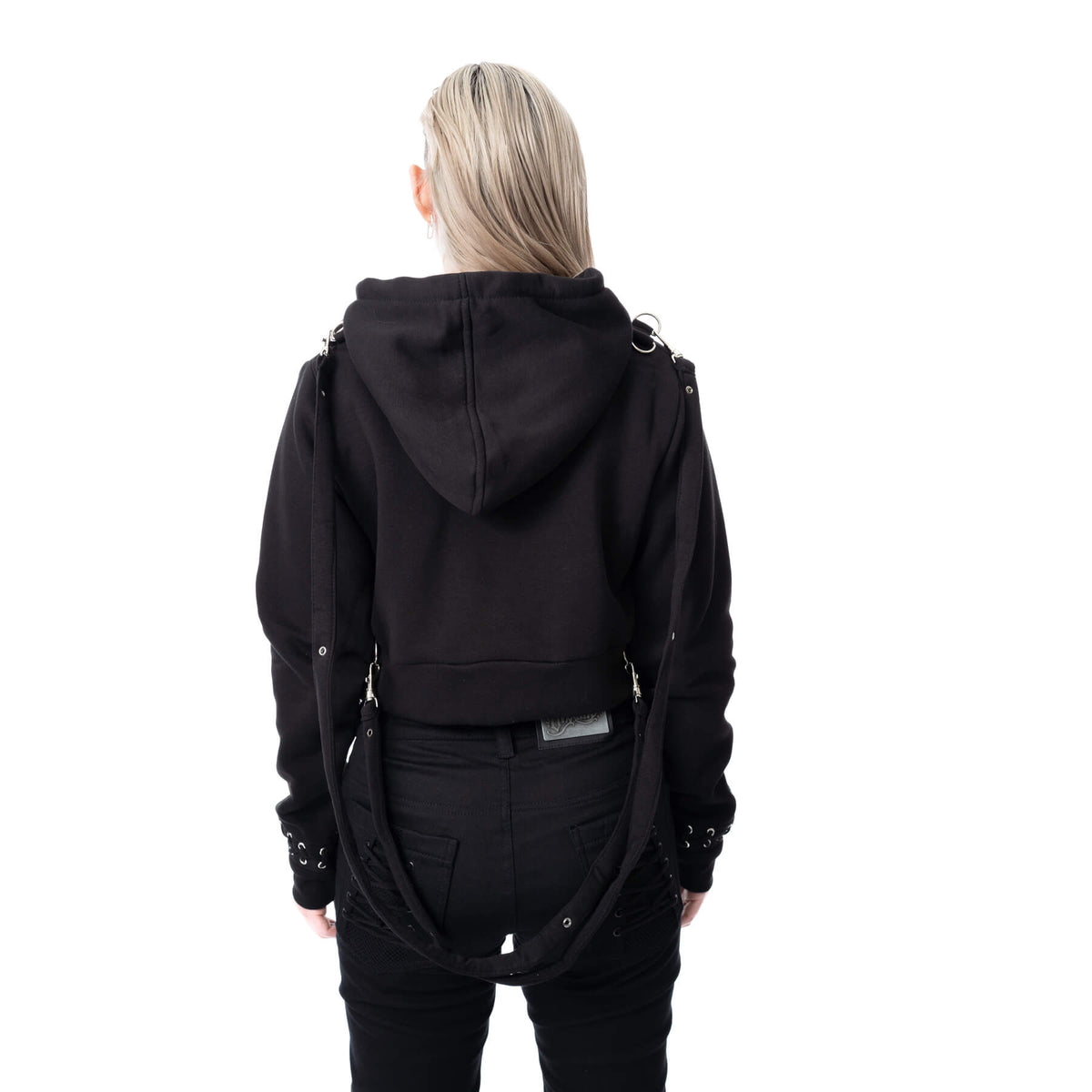 POIZEN HEARTLESS SCORN CROPPED HOOD BLACK