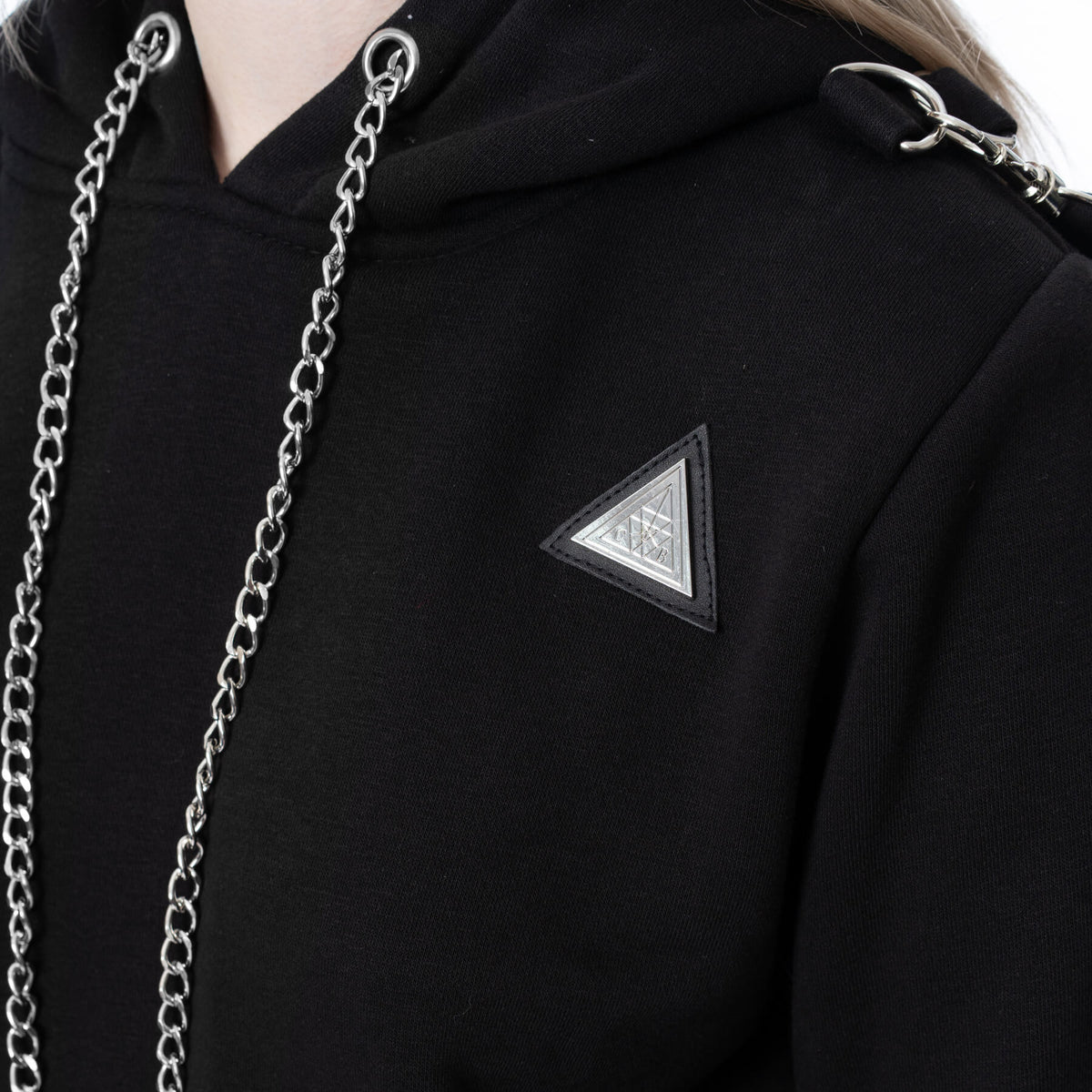POIZEN HEARTLESS SCORN CROPPED HOOD BLACK