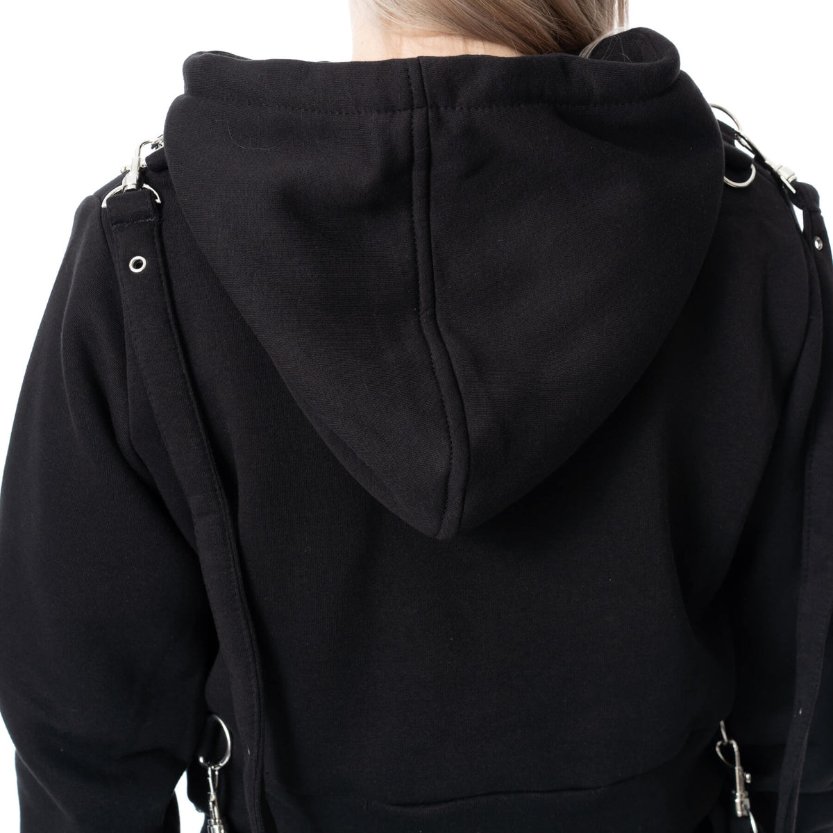POIZEN HEARTLESS SCORN CROPPED HOOD BLACK
