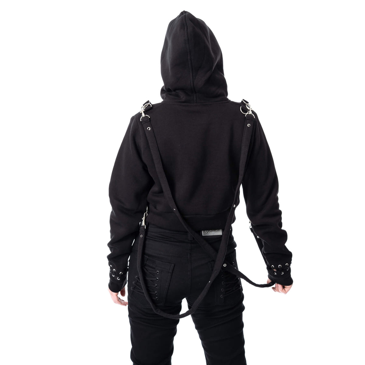 POIZEN HEARTLESS SCORN CROPPED HOOD BLACK