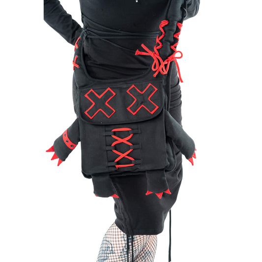 CUPCAKE CULT SHADOW BAG BLACK RED