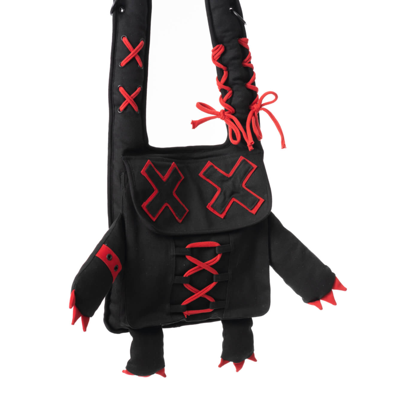 CUPCAKE CULT SHADOW BAG BLACK RED