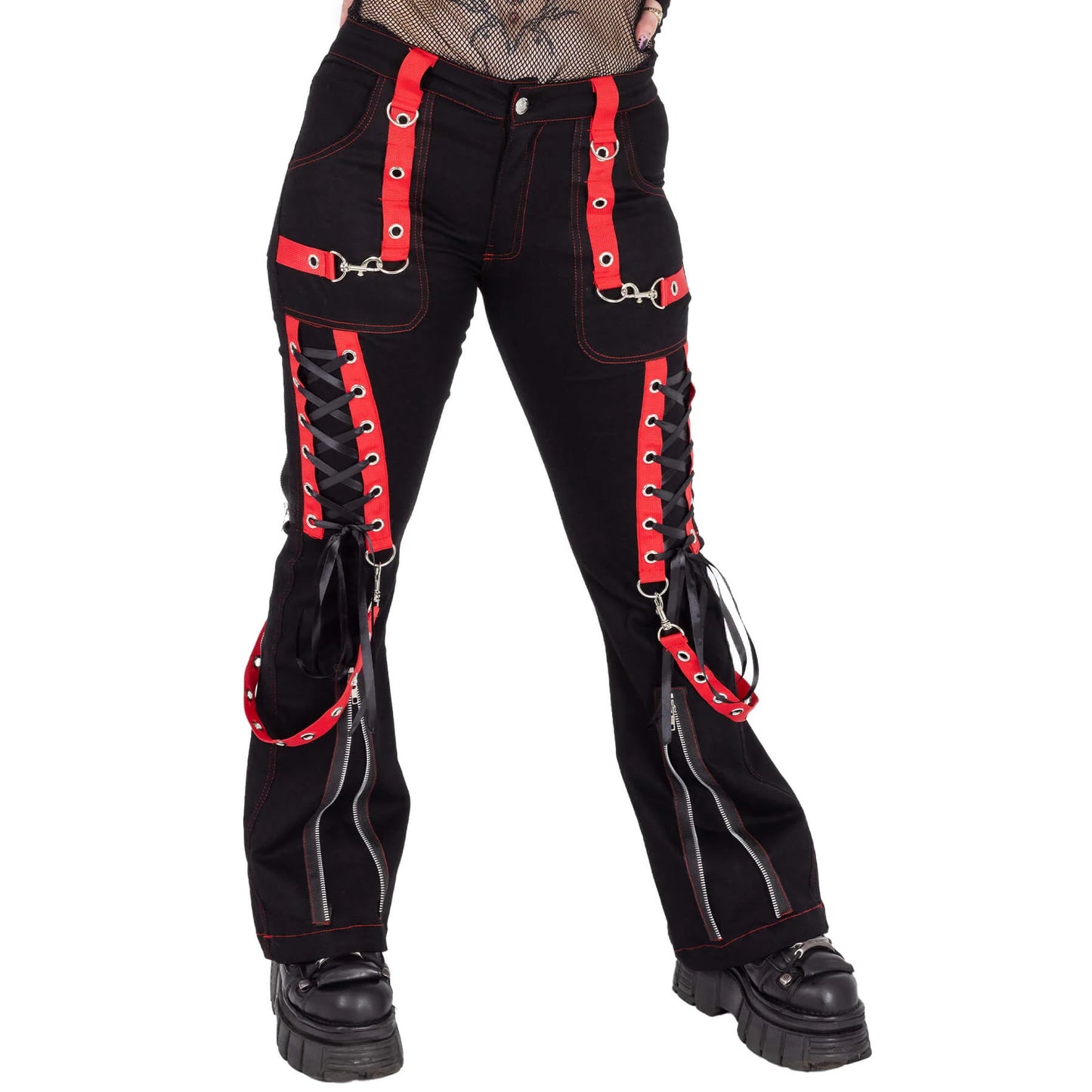 POIZEN TRINITY PANTS LADIES BLACK RED
