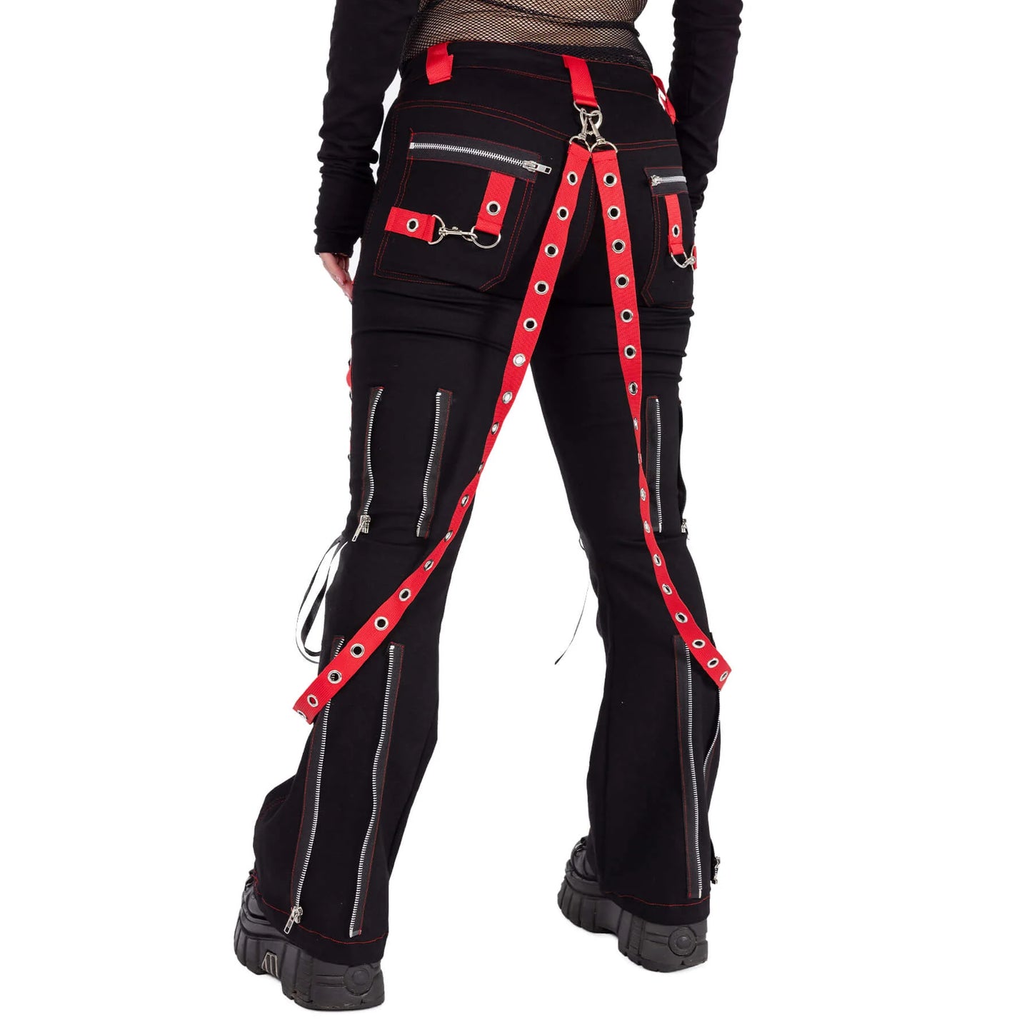 POIZEN TRINITY PANTS LADIES BLACK RED