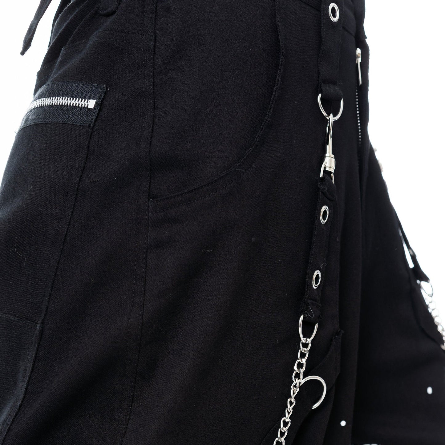 POIZEN UNDEAD BLACK WHITE TROUSERS PANTS