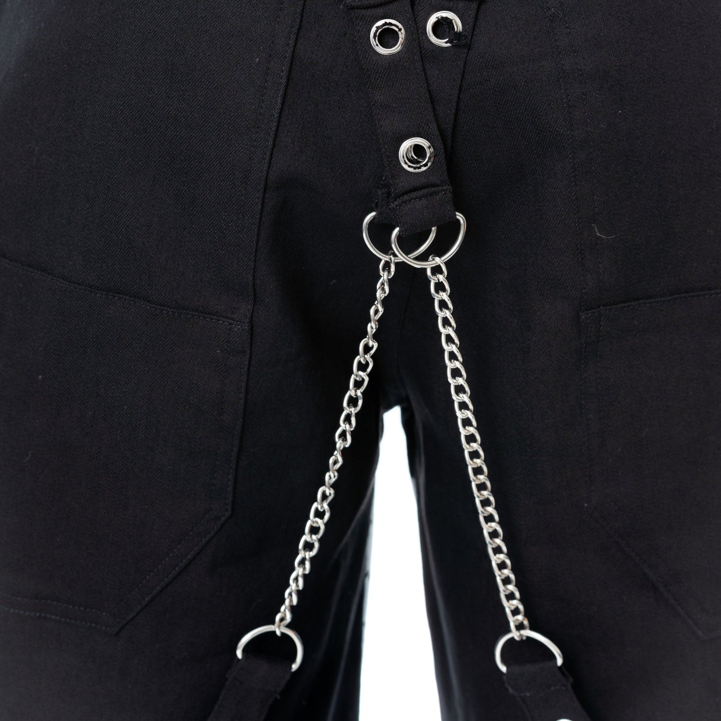 POIZEN UNDEAD BLACK WHITE TROUSERS PANTS