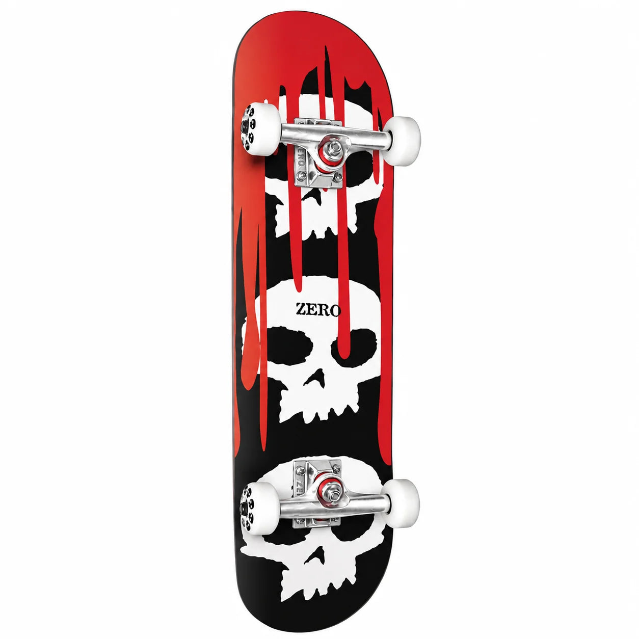 Zero 3 Skull Complete Skateboard 8" Black Dipped