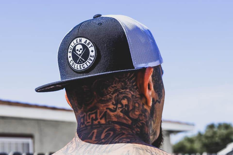 SULLEN CLOTHING BOH MESH BLACK & WHITE TRUCKER HAT CAP