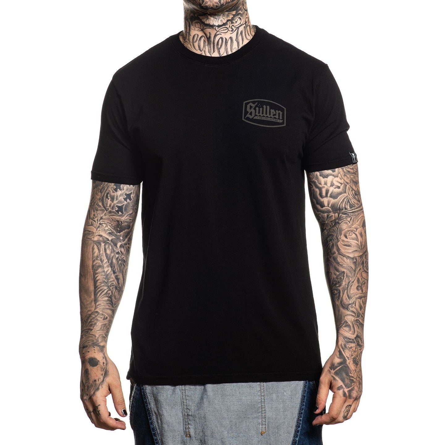 SULLEN CLOTHING LINCOLN BLACK BLACK PREMIUM T-SHIRT