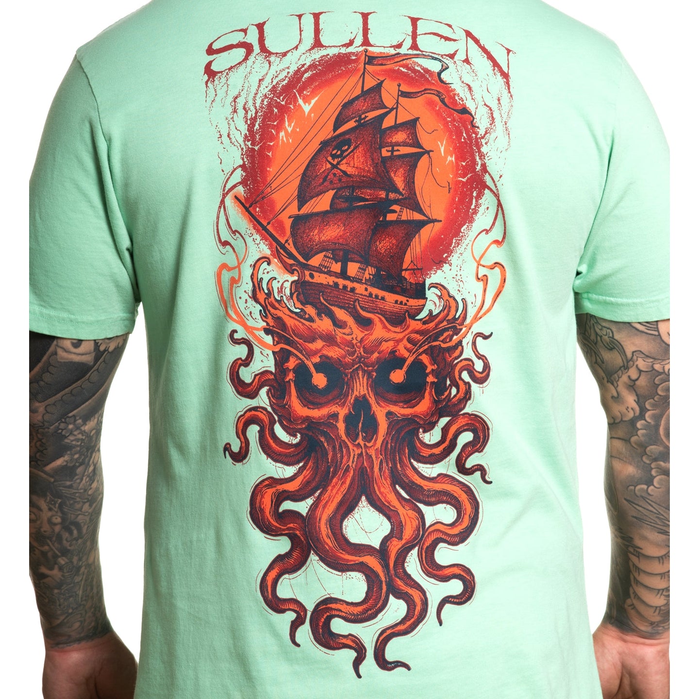 SULLEN CLOTHING DARK SHORES NEPTUNE GREEN PREMIUM T-SHIRT