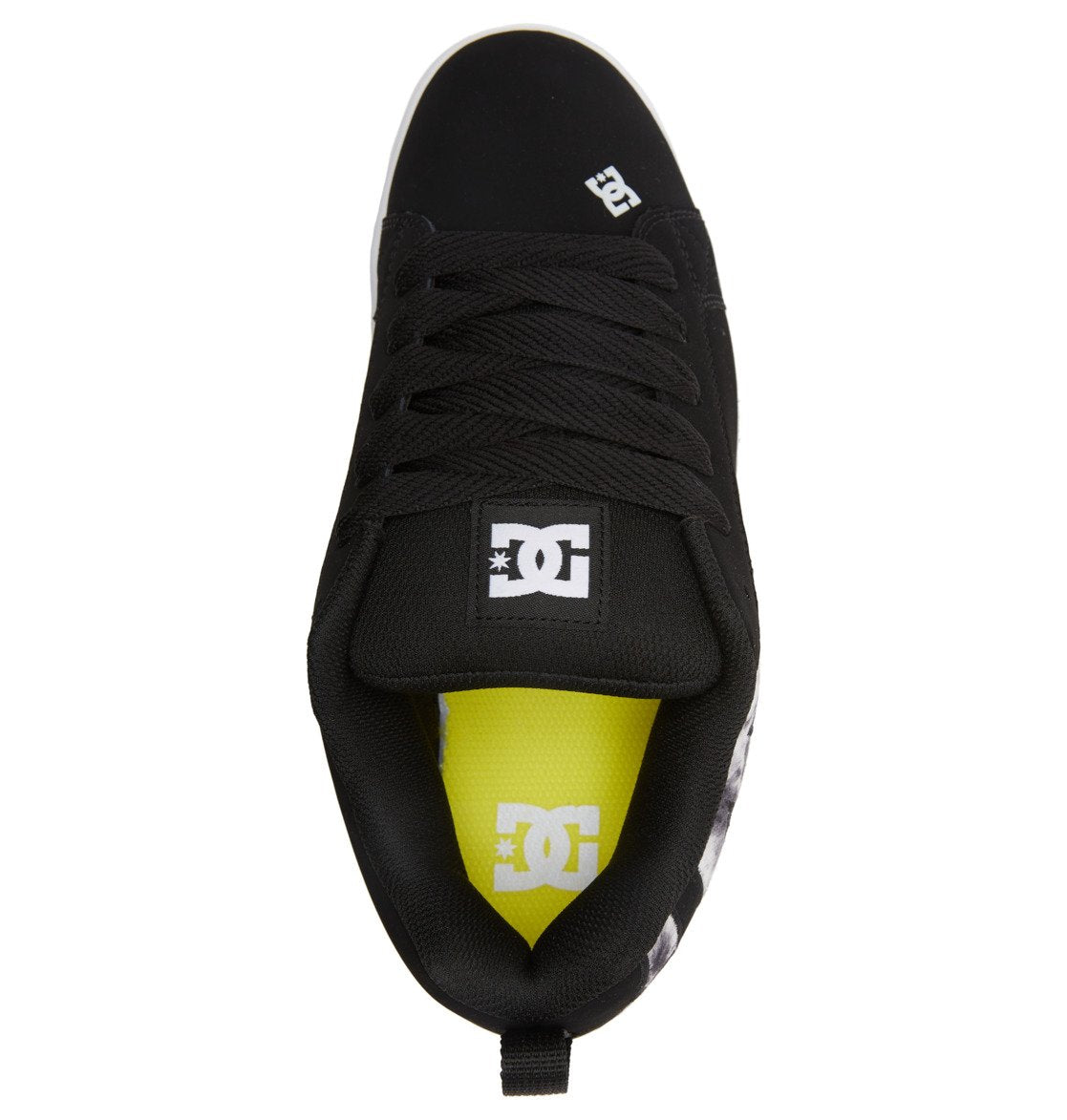 DC SHOES COURT GRAFFIK BLACK WHITE MULTI TRAINERS (UK 13)