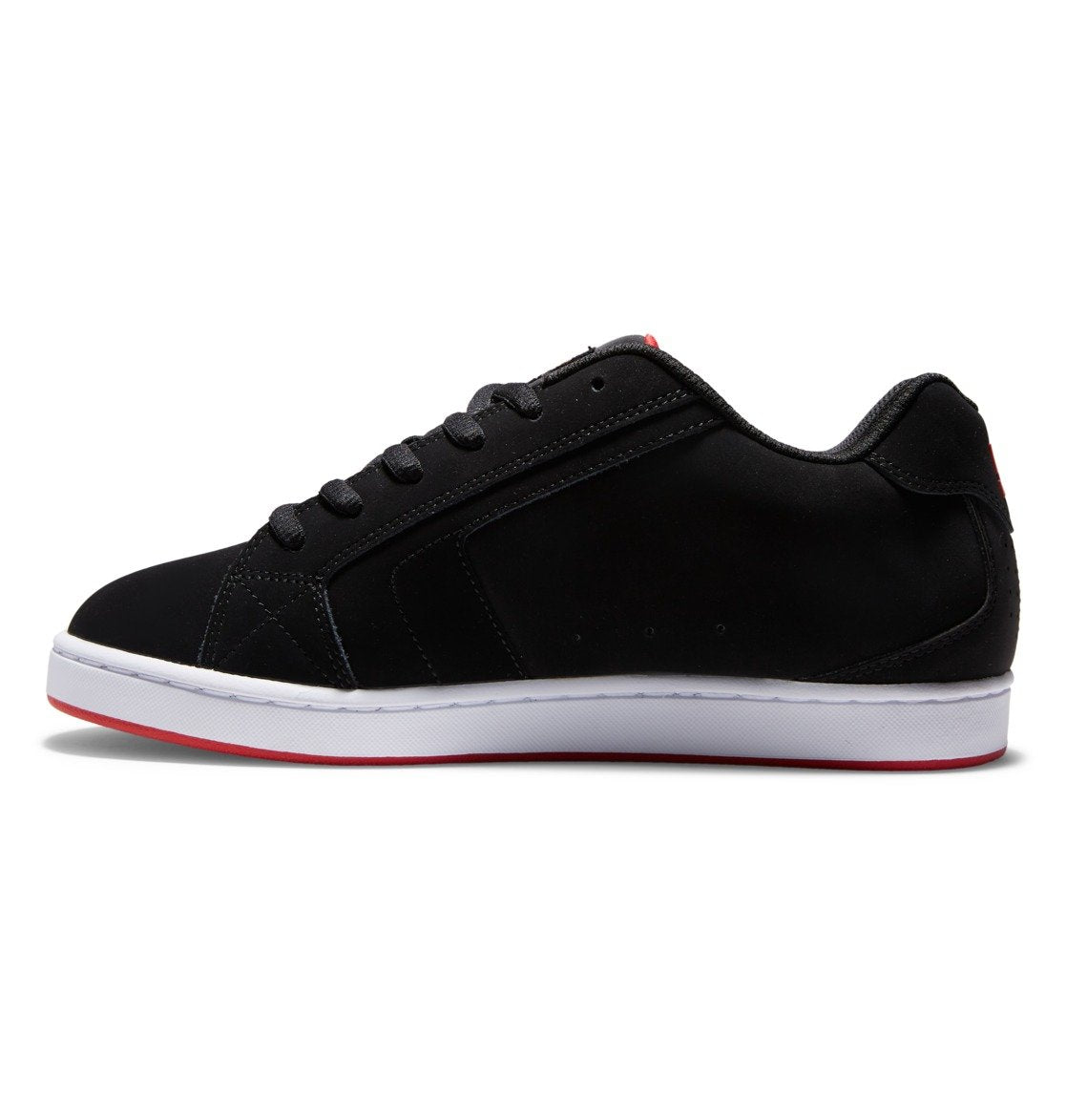 DC SHOES NET BLACK & RED TRAINERS