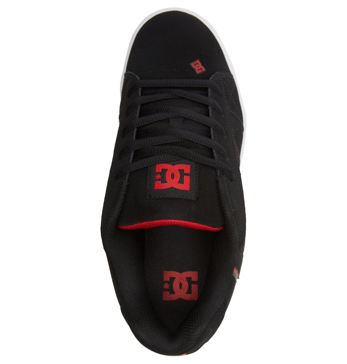 DC SHOES NET BLACK & RED TRAINERS