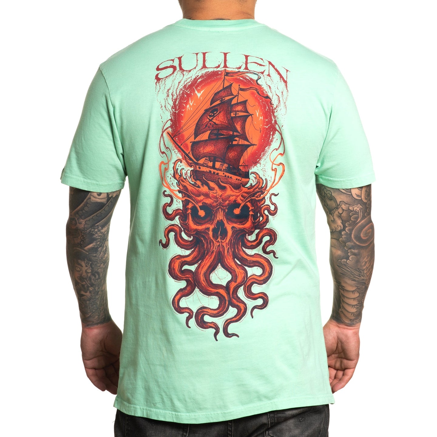 SULLEN CLOTHING DARK SHORES NEPTUNE GREEN PREMIUM T-SHIRT