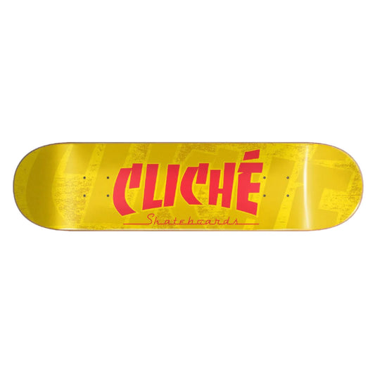Cliche Banco RHM Yellow Skateboard Deck 7.75"
