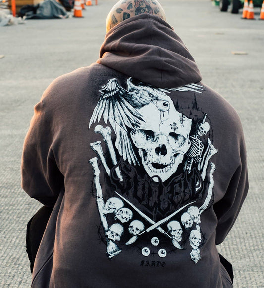 SULLEN CLOTHING SARVO GREY PULLOVER HOODIE (2XL)