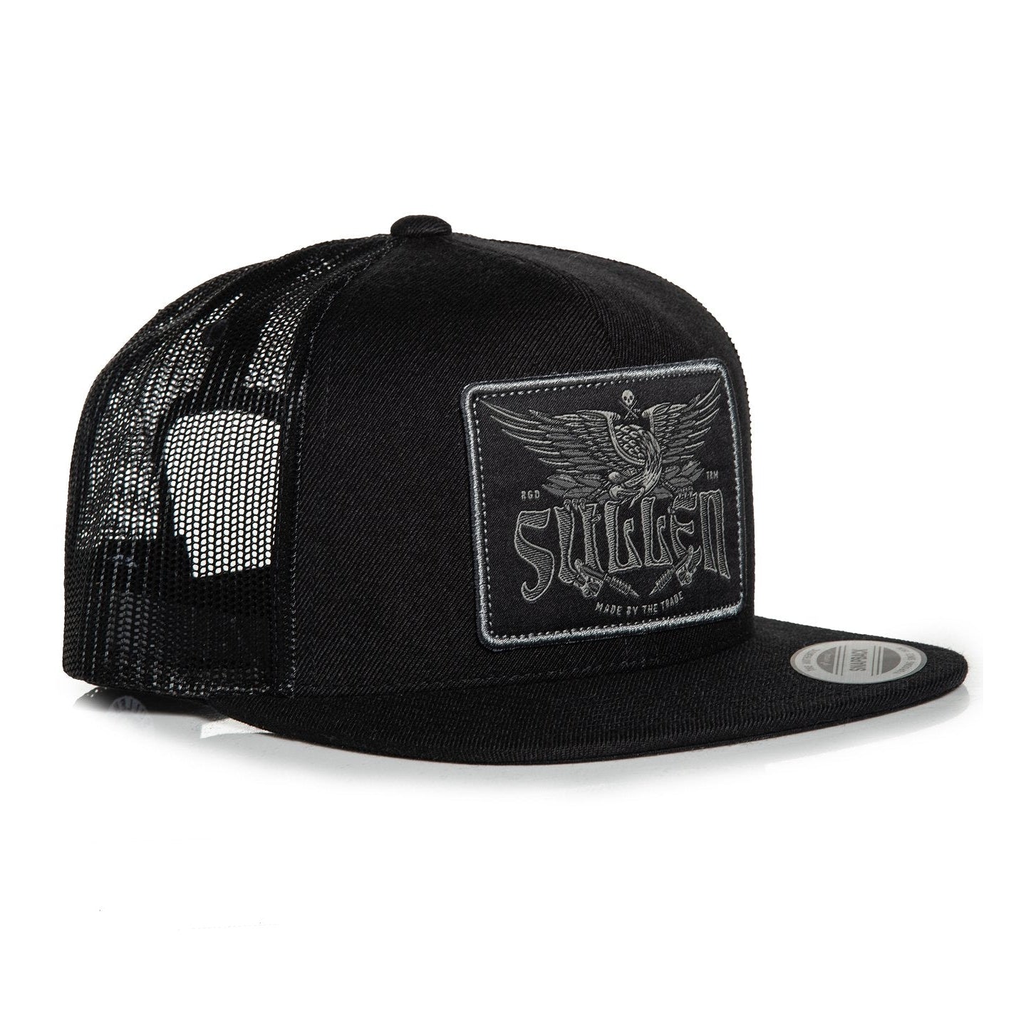 SULLEN CLOTHING EAGLE TRADITION BLACK MESH TRUCKER SNAPBACK CAP HAT