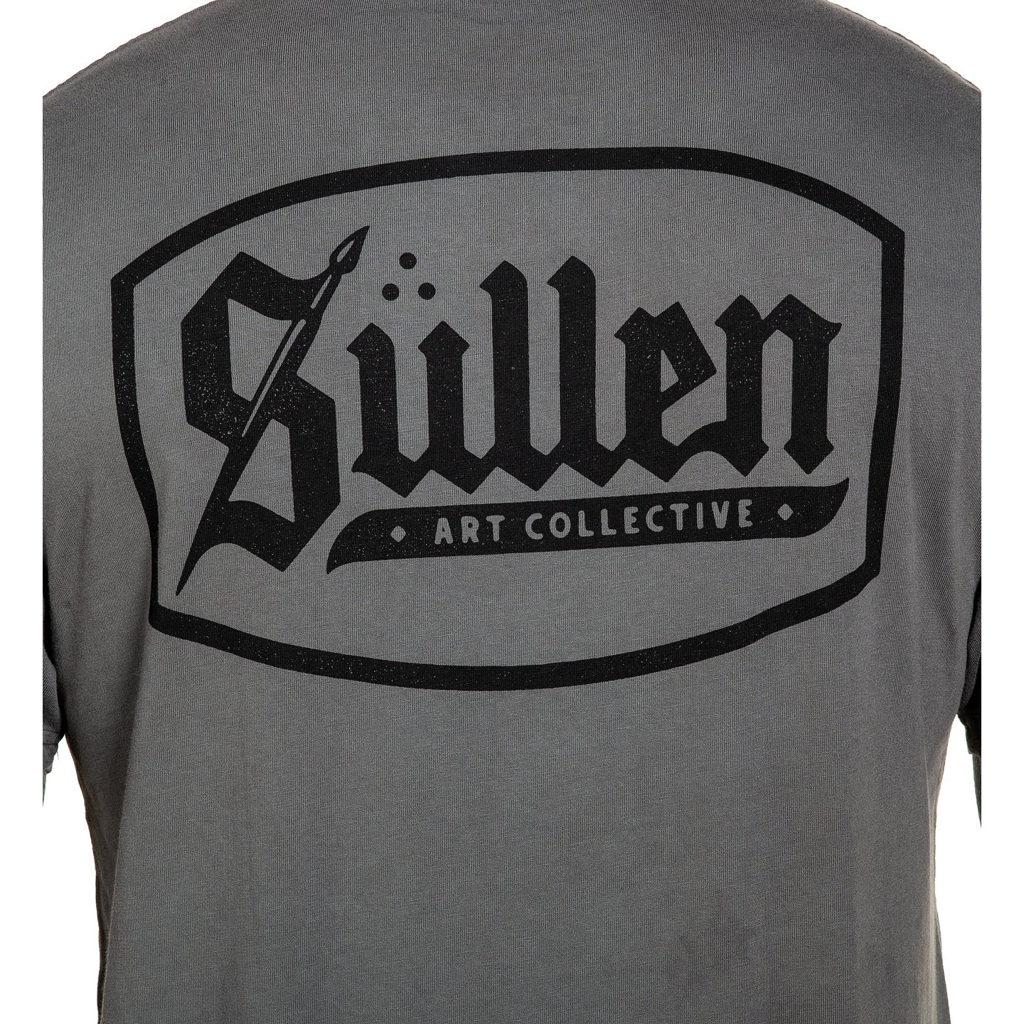 SULLEN CLOTHING LINCOLN LOGO PEWTER GREY PREMIUM T-SHIRT (M)