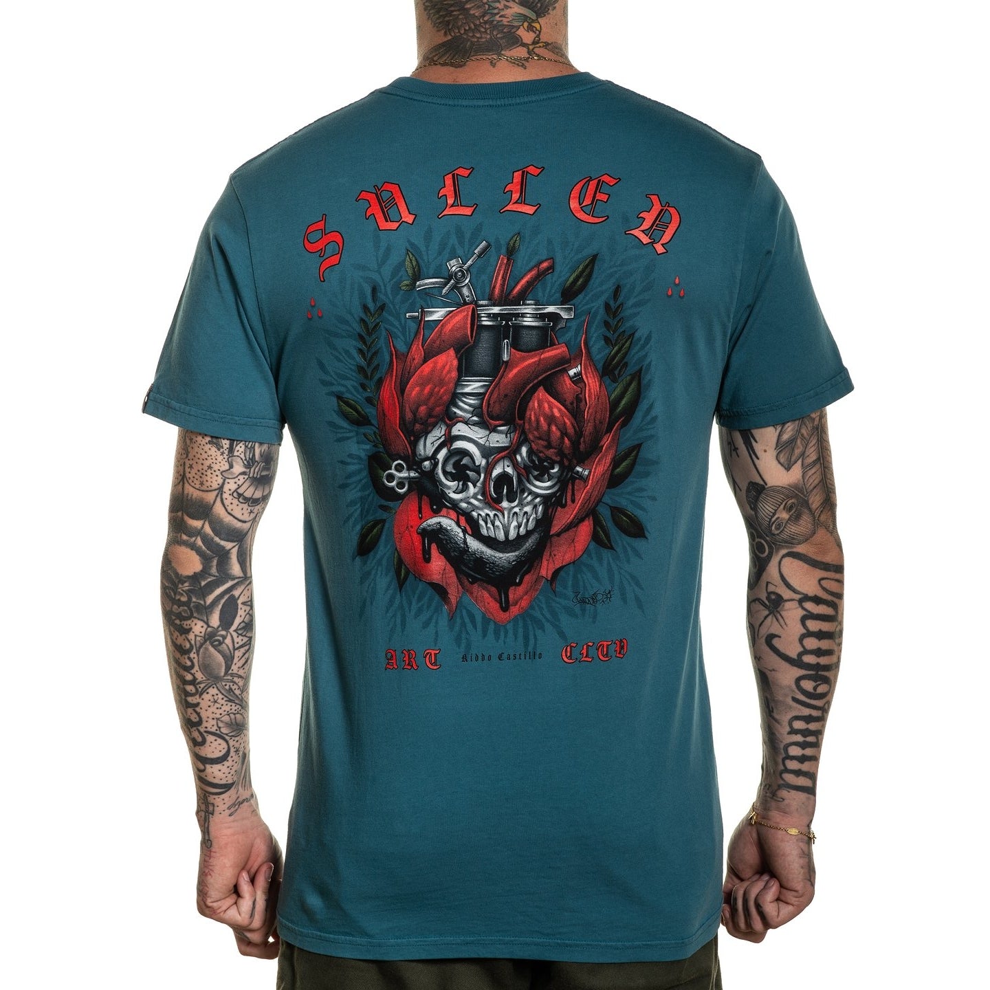 SULLEN CLOTHING KIDDO CASTLE BLUE CORAL PREMIUM T-SHIRT (XL)