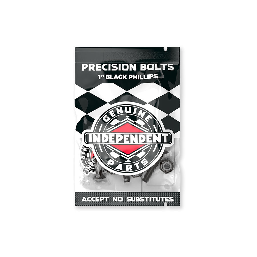 Independent Precision Bolts 1" Phillips Hardware Black Pk/8
